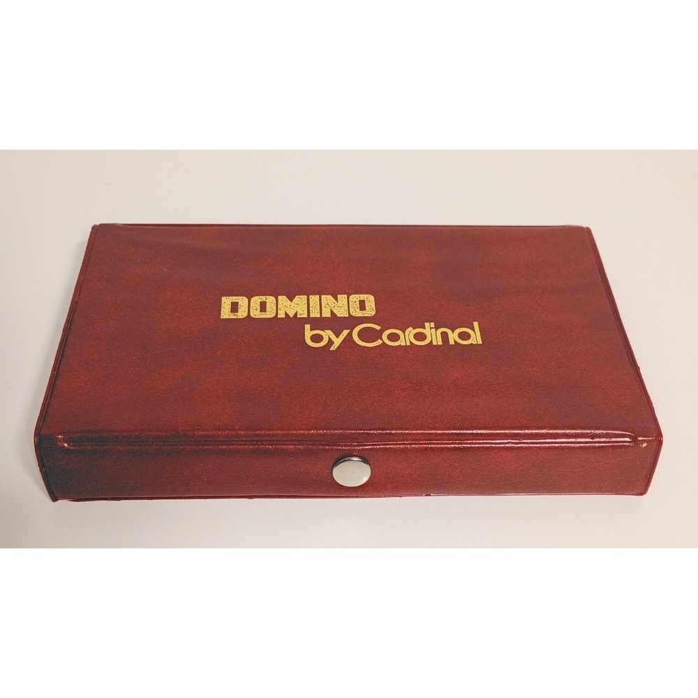 Cardinal No. 510 Double Six Catalin Domino Set in Vinyl Case, Vintage